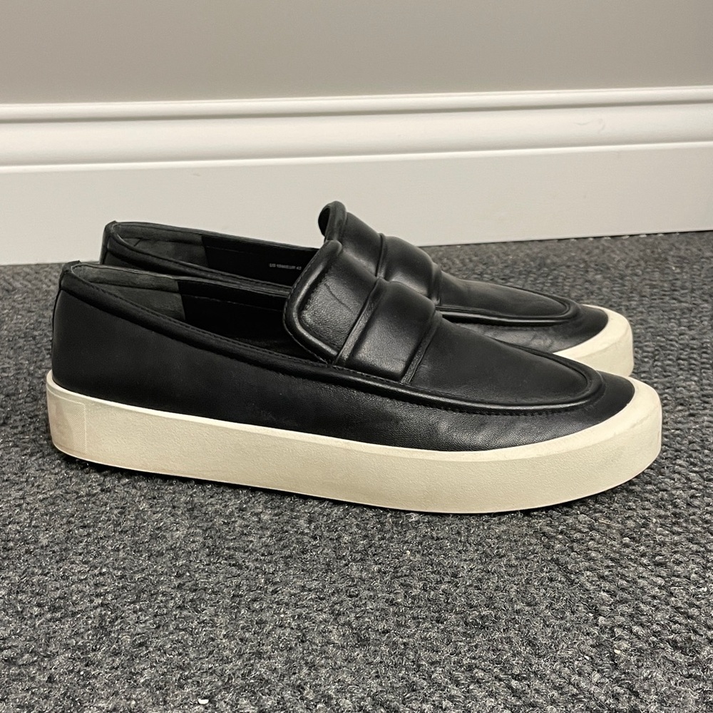 Vince Ghita Women's Size 10M Black Leather Slip-On Comfort Shoes Platform Comfy